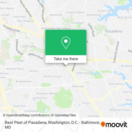 Best Pest of Pasadena map