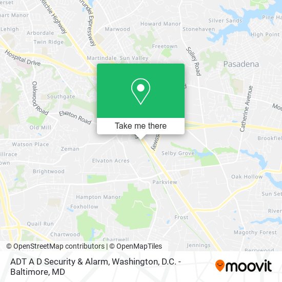 ADT A D Security & Alarm map