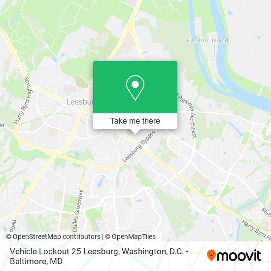 Vehicle Lockout 25 Leesburg map