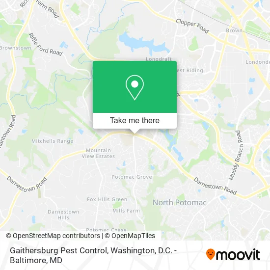 Mapa de Gaithersburg Pest Control