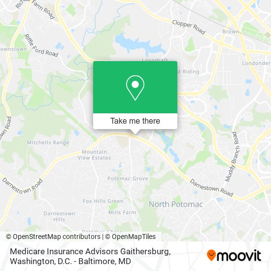 Mapa de Medicare Insurance Advisors Gaithersburg