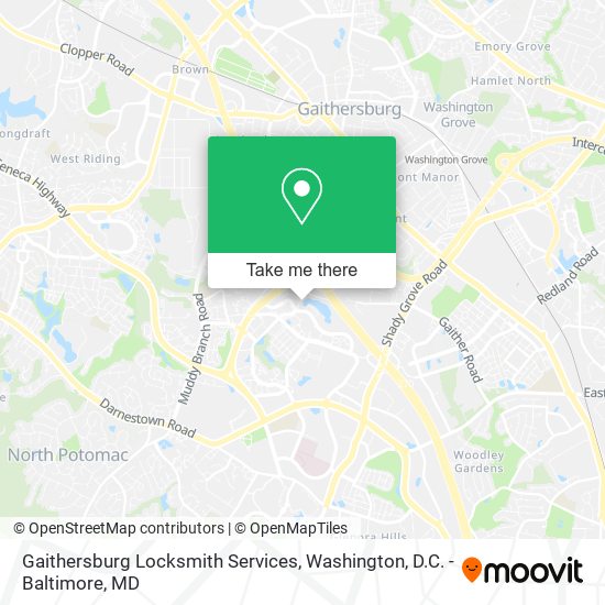 Gaithersburg Locksmith Services map