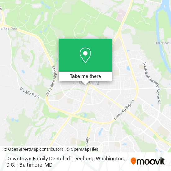 Mapa de Downtown Family Dental of Leesburg