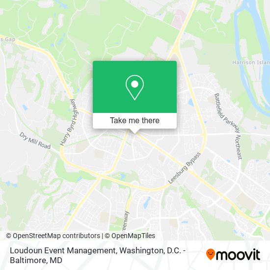Loudoun Event Management map