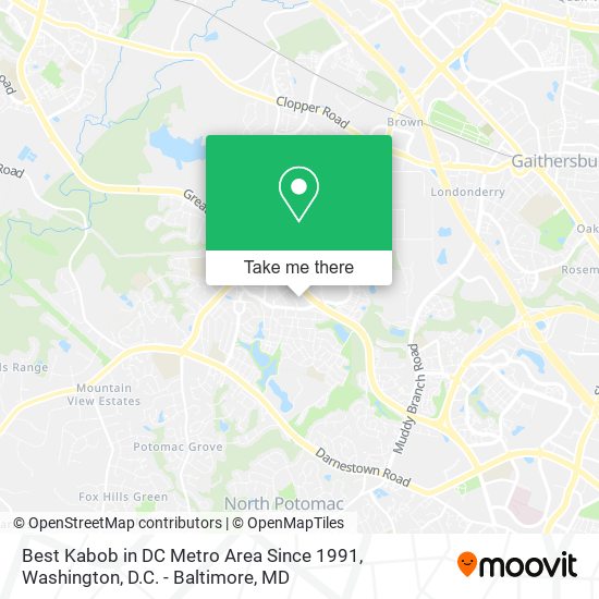 Best Kabob in DC Metro Area Since 1991 map
