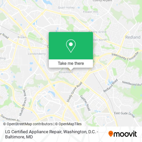 LG Certified Appliance Repair map