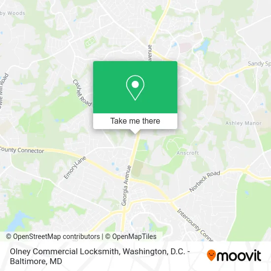 Olney Commercial Locksmith map