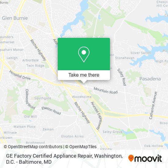 GE Factory Certified Appliance Repair map