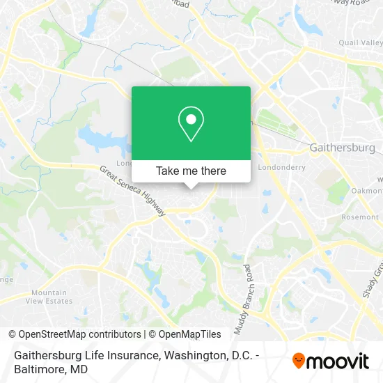 Gaithersburg Life Insurance map