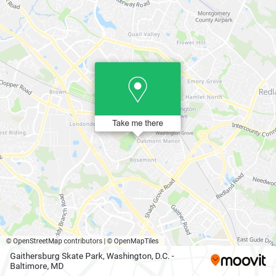 Gaithersburg Skate Park map