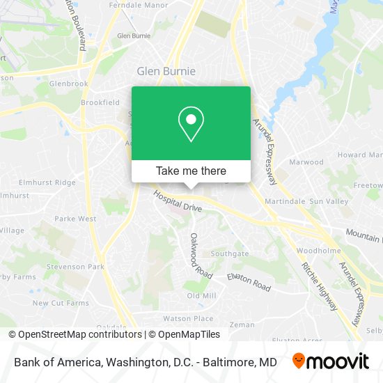 Bank of America map