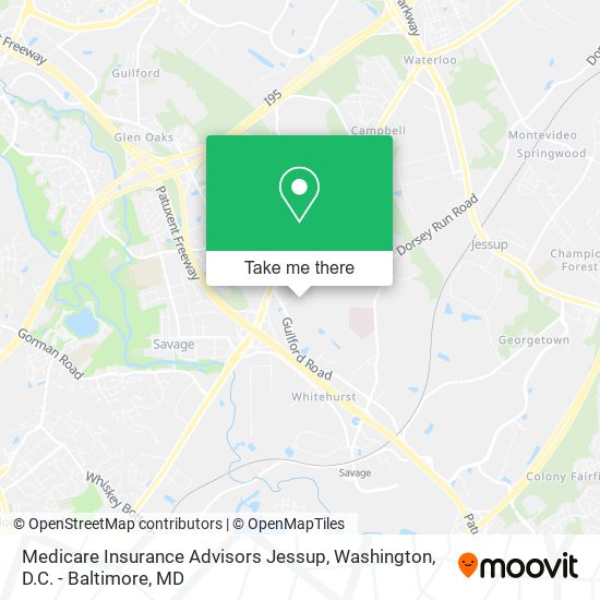 Medicare Insurance Advisors Jessup map