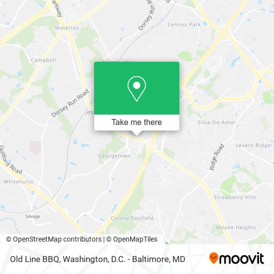 Old Line BBQ map