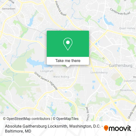 Absolute Gaithersburg Locksmith map