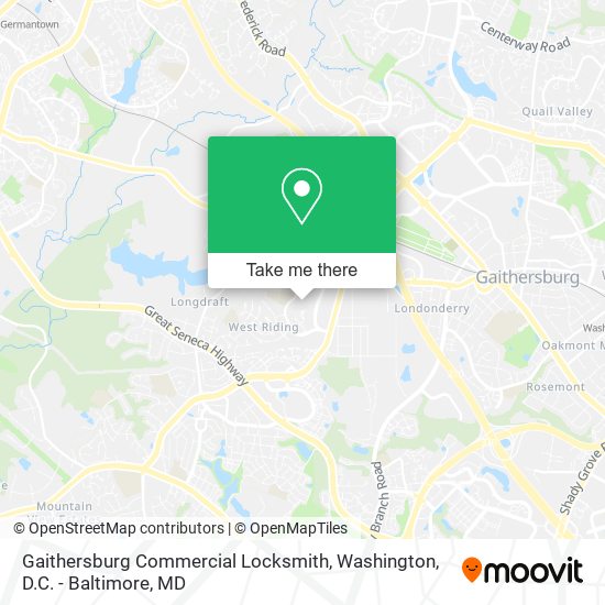 Gaithersburg Commercial Locksmith map