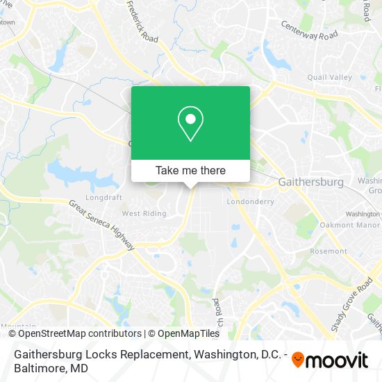 Gaithersburg Locks Replacement map