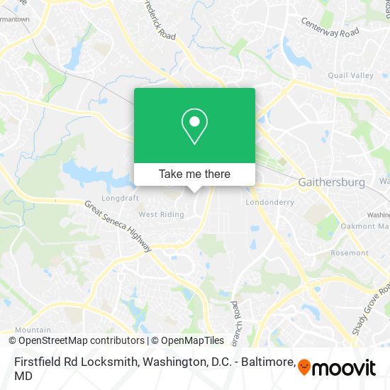 Firstfield Rd Locksmith map