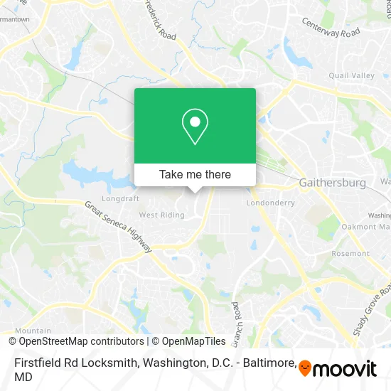Firstfield Rd Locksmith map