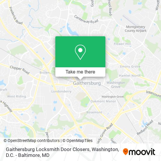 Gaithersburg Locksmith Door Closers map