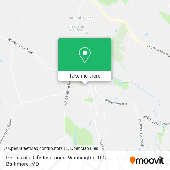 Poolesville Life Insurance map