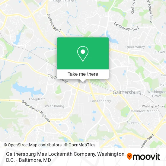 Mapa de Gaithersburg Mas Locksmith Company