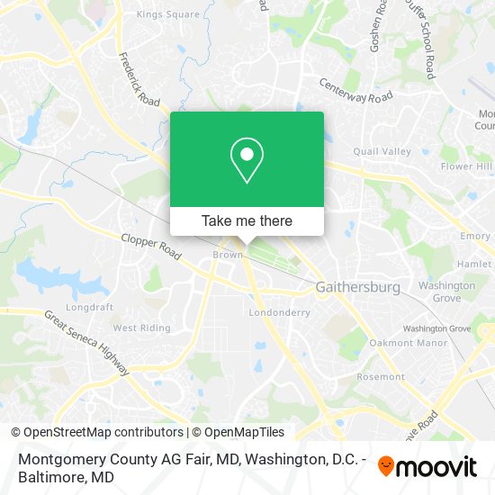 Montgomery County AG Fair, MD map