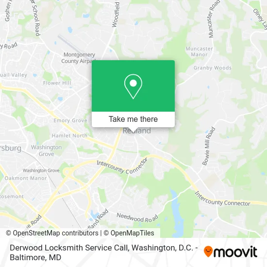 Derwood Locksmith Service Call map