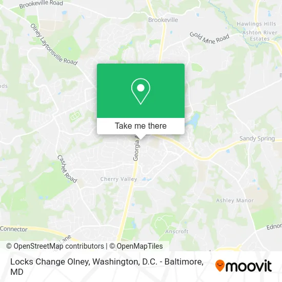 Locks Change Olney map