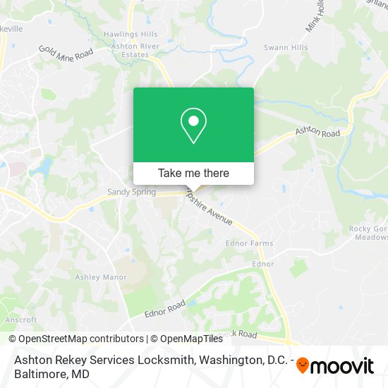 Mapa de Ashton Rekey Services Locksmith