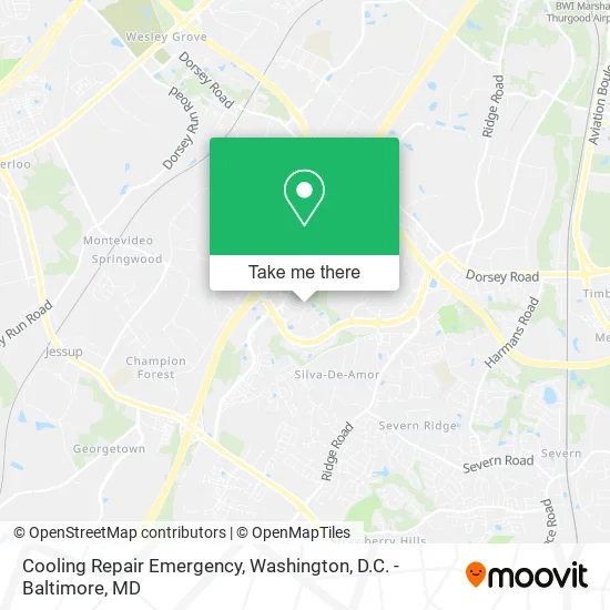Cooling Repair Emergency map