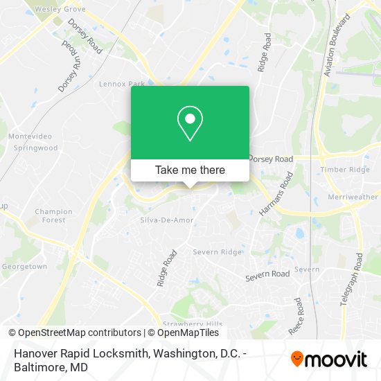 Hanover Rapid Locksmith map
