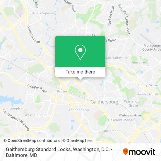Mapa de Gaithersburg Standard Locks