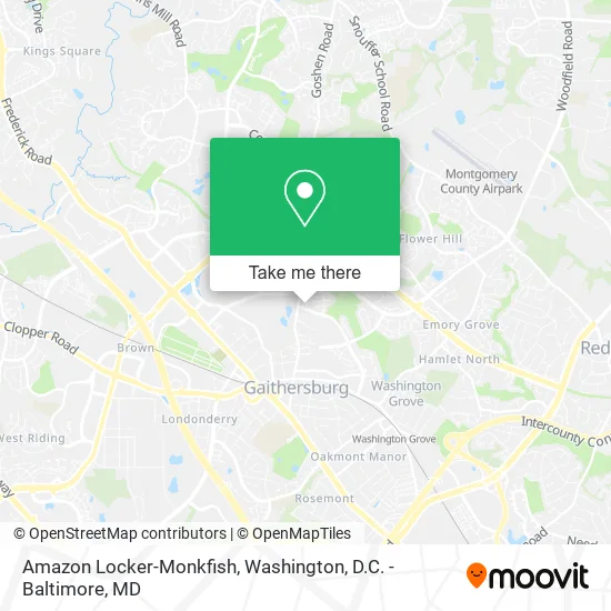 Mapa de Amazon Locker-Monkfish