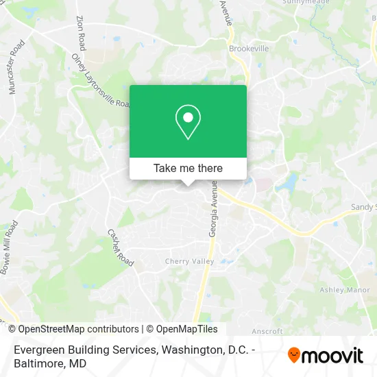 Evergreen Building Services map