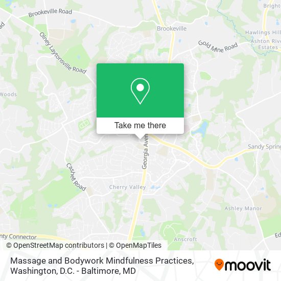 Massage and Bodywork Mindfulness Practices map