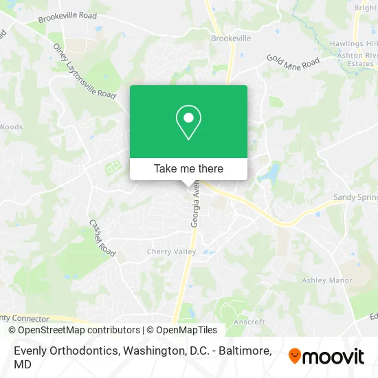 Evenly Orthodontics map