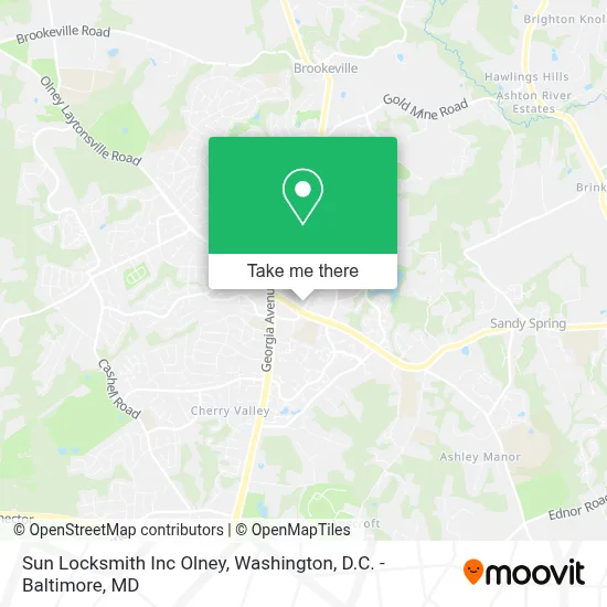 Sun Locksmith Inc Olney map