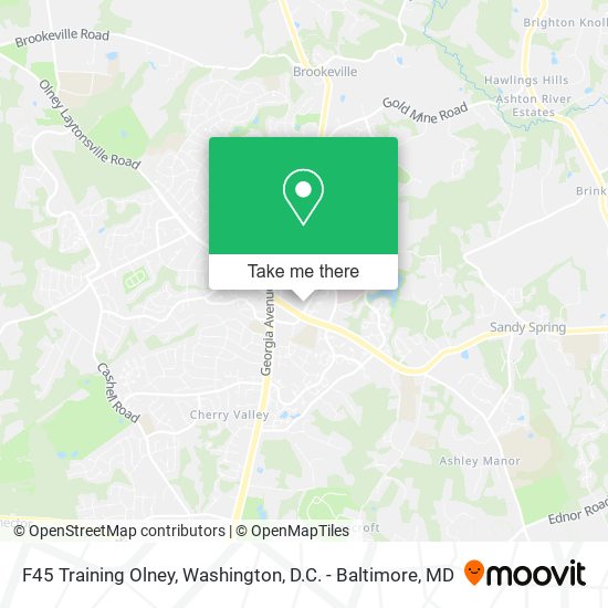 Mapa de F45 Training Olney