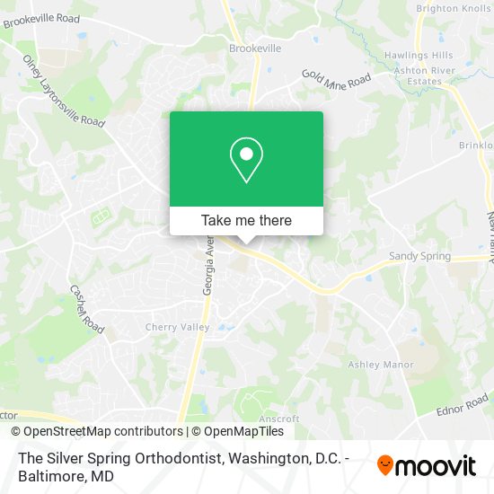 The Silver Spring Orthodontist map