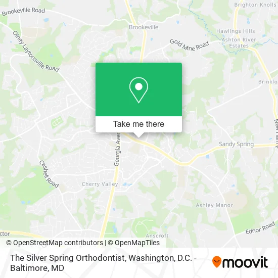 The Silver Spring Orthodontist map
