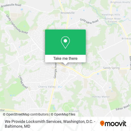 We Provide Locksmith Services map