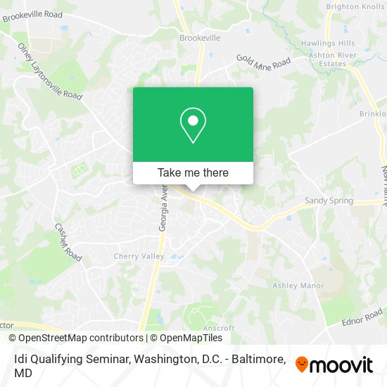 Idi Qualifying Seminar map