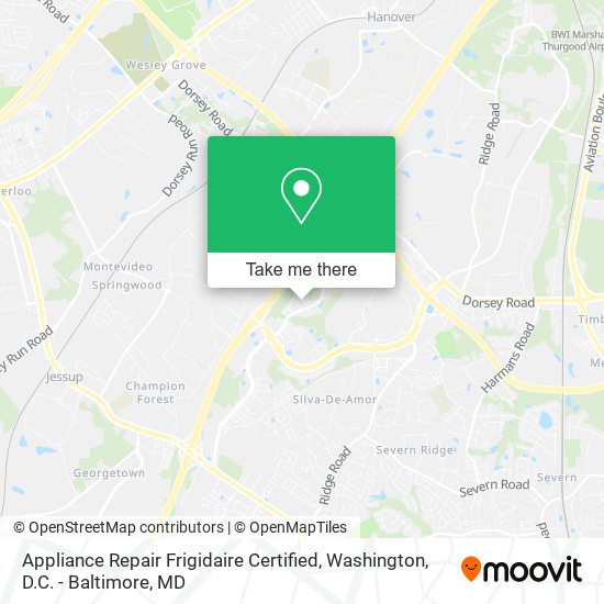 Appliance Repair Frigidaire Certified map