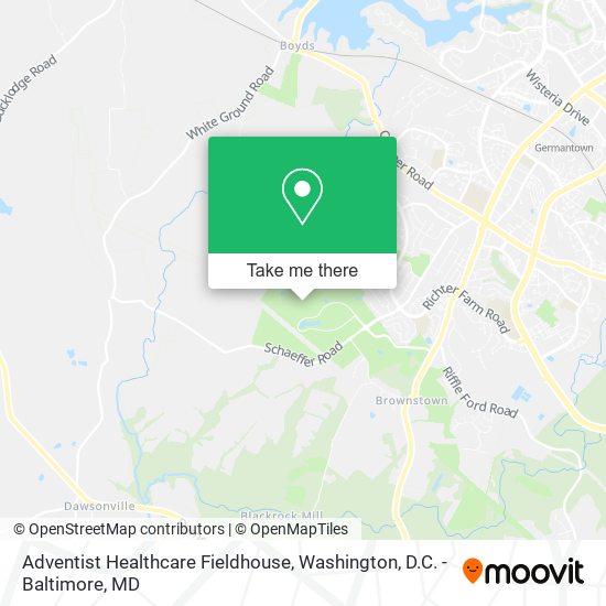Adventist Healthcare Fieldhouse map