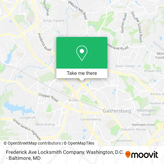Frederick Ave Locksmith Company map