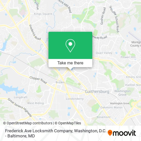 Frederick Ave Locksmith Company map