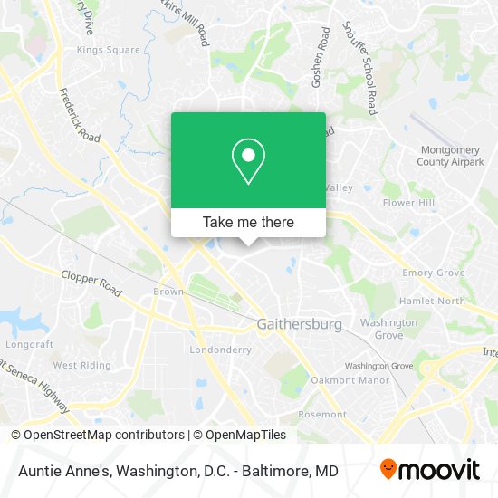 Auntie Anne's map