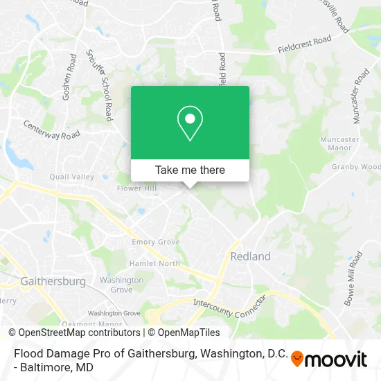 Flood Damage Pro of Gaithersburg map