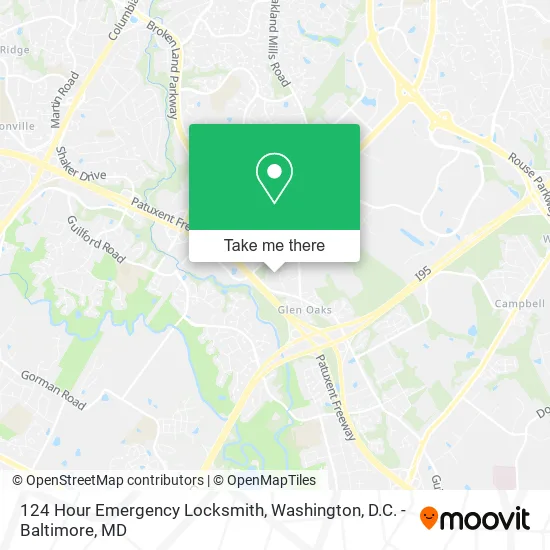 Mapa de 124 Hour Emergency Locksmith