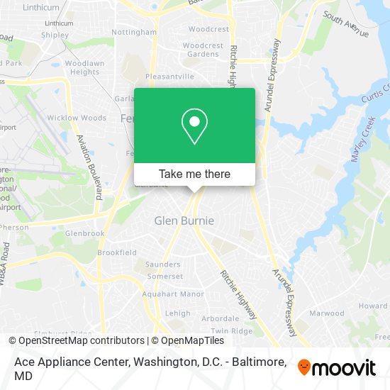 Mapa de Ace Appliance Center
